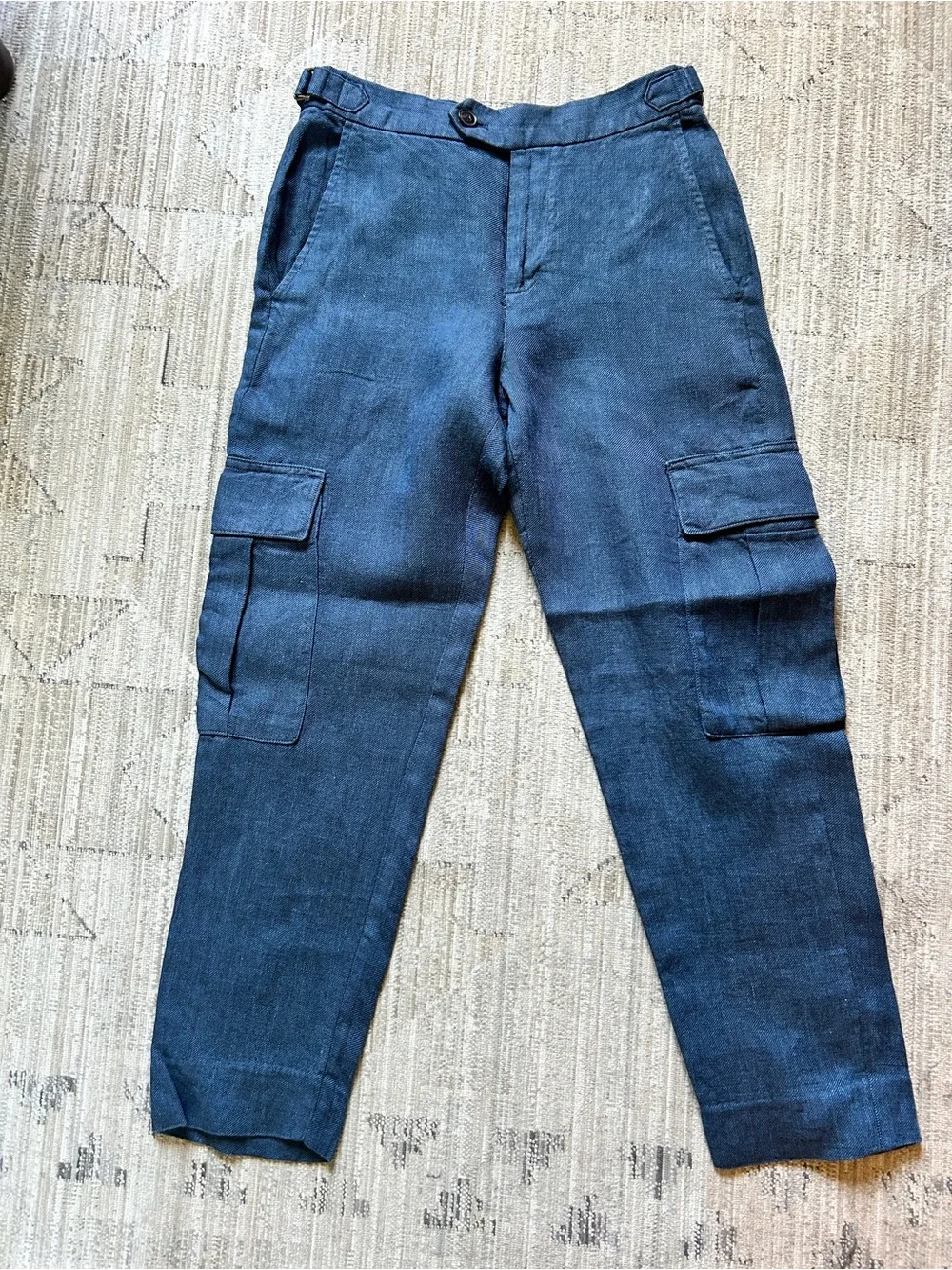 Banana Republic Linen Cargo Pants 0